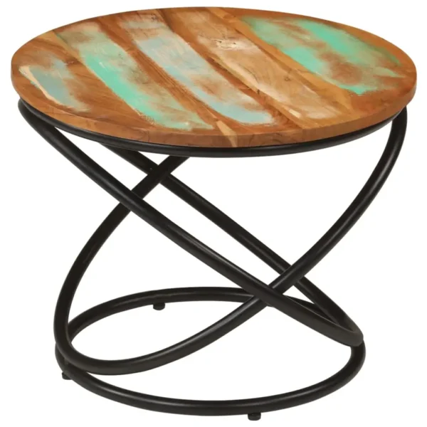 vidaXL Coffee Table Mixed color finish Solid reclaimed wood, Steel Medium - Image 10