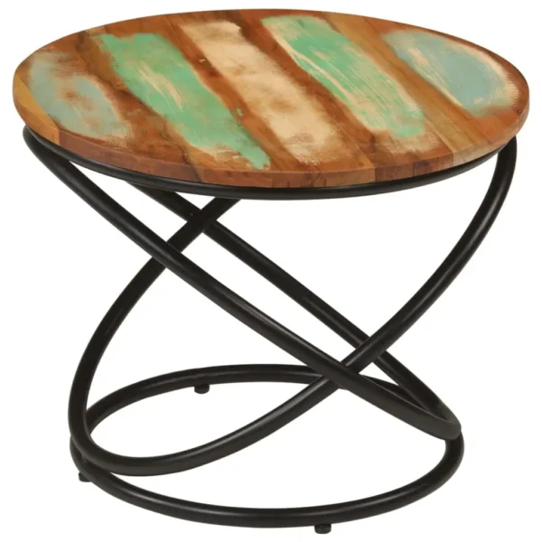 vidaXL Coffee Table Mixed color finish Solid reclaimed wood, Steel Medium - Image 11