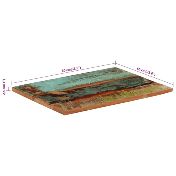 vidaXL Table Top Varies (multiple colors) Solid reclaimed wood Small - Image 8