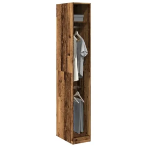 vidaXL Wardrobe Old wood Engineered wood Compact Wardrobe Rectangular