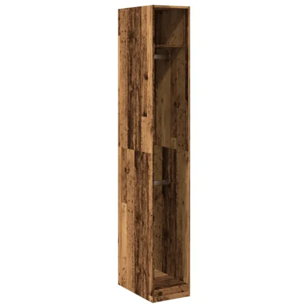 vidaXL Wardrobe Old wood Engineered wood Compact Wardrobe Rectangular - Image 2