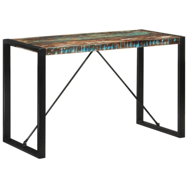 vidaXL Dining Table Multicolour Solid reclaimed wood, powder-coated steel - Image 10