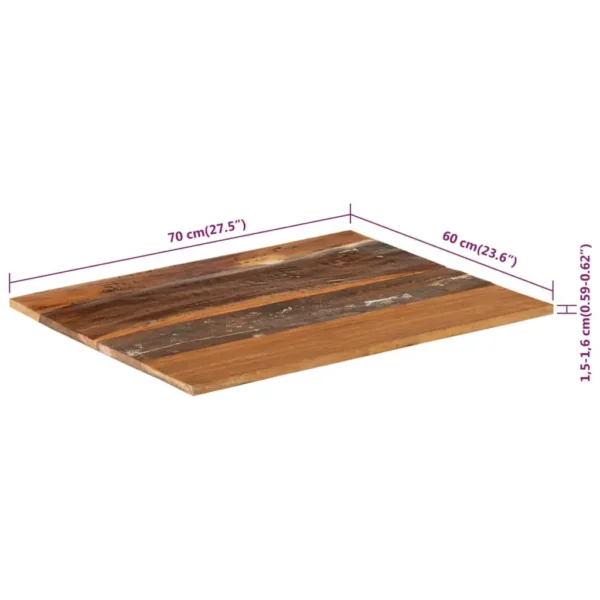  Table Top Various shades of brown Solid reclaimed wood - Image 7