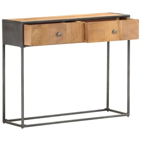  Console Table Brown Reclaimed Wood 35.4x11.8x29.5 in - Image 2