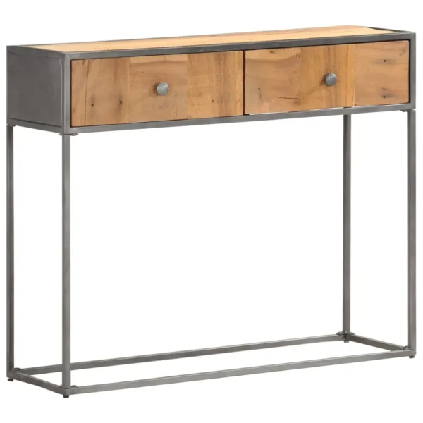  Console Table Brown Reclaimed Wood 35.4x11.8x29.5 in - Image 7