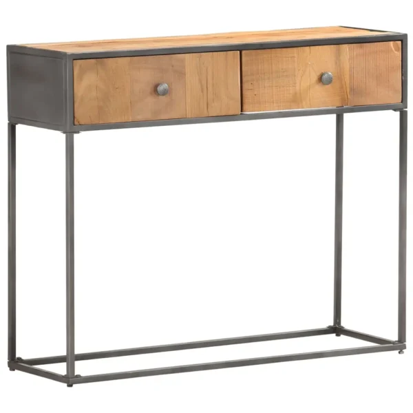  Console Table Brown Reclaimed Wood 35.4x11.8x29.5 in - Image 9