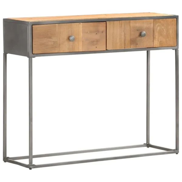  Console Table Brown Reclaimed Wood 35.4x11.8x29.5 in - Image 10