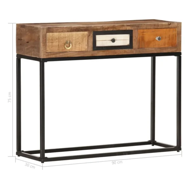 Console Table Mixed shades of reclaimed wood - Image 6