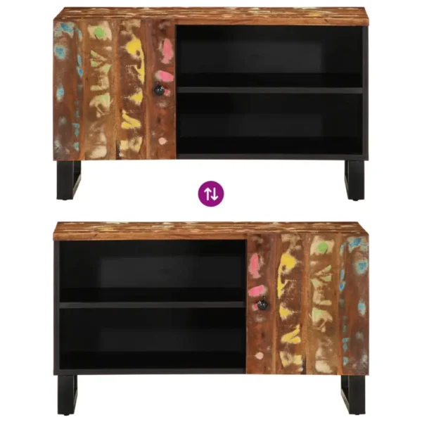 vidaXL TV Cabinet Mixed Color Finish Solid Reclaimed Wood Medium - Image 6