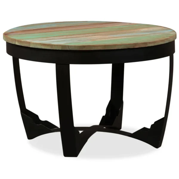 Coffee Table Multicolor Solid reclaimed wood Low Industrial - Image 2