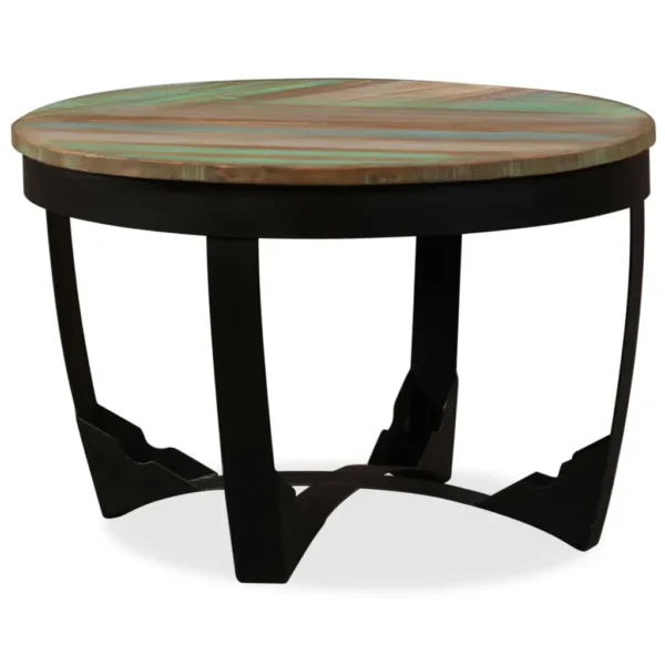 Coffee Table Multicolor Solid reclaimed wood Low Industrial - Image 3