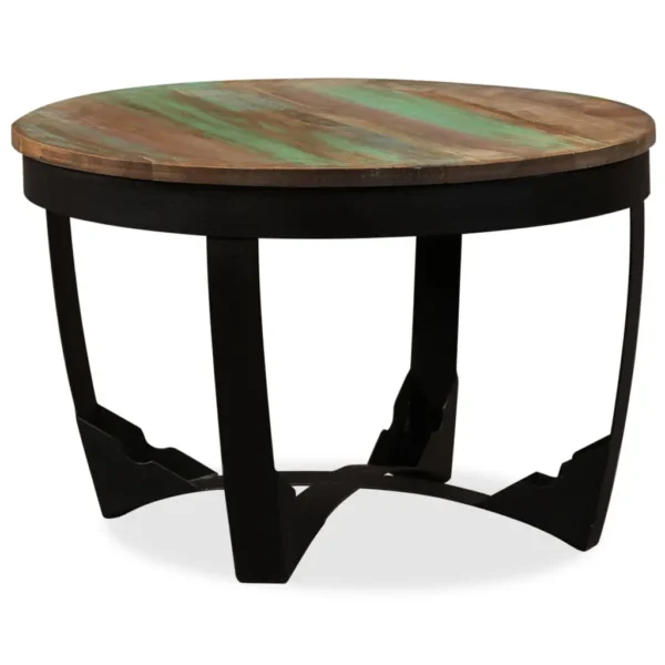 Coffee Table Multicolor Solid reclaimed wood Low Industrial - Image 4