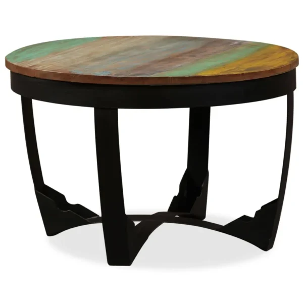 Coffee Table Multicolor Solid reclaimed wood Low Industrial - Image 5