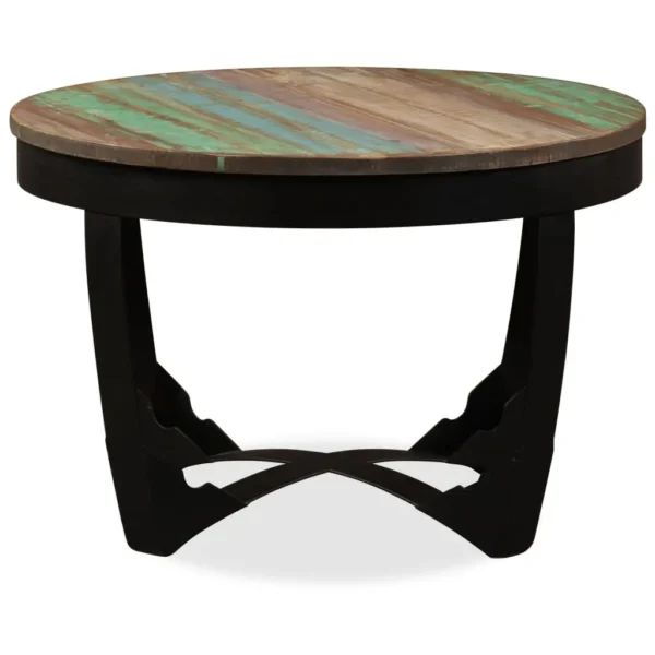 Coffee Table Multicolor Solid reclaimed wood Low Industrial - Image 6