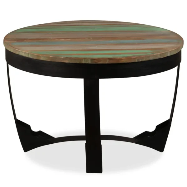 Coffee Table Multicolor Solid reclaimed wood Low Industrial - Image 7
