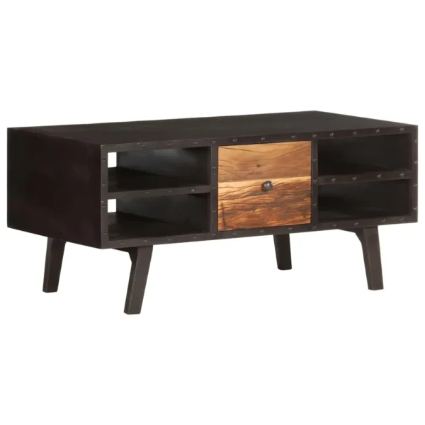  Coffee Table Black and brown Solid reclaimed wood, MDF