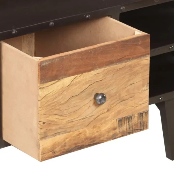  Coffee Table Black and brown Solid reclaimed wood, MDF - Image 5