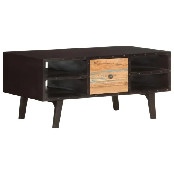  Coffee Table Black and brown Solid reclaimed wood, MDF - Image 7