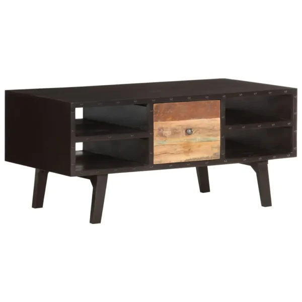  Coffee Table Black and brown Solid reclaimed wood, MDF - Image 8