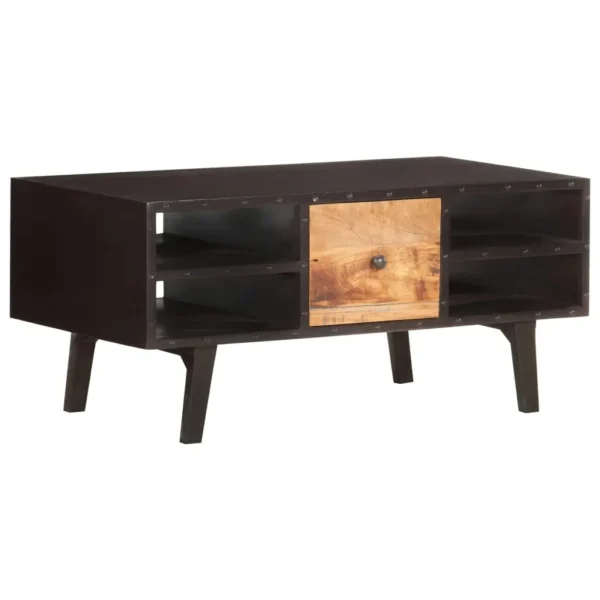  Coffee Table Black and brown Solid reclaimed wood, MDF - Image 9