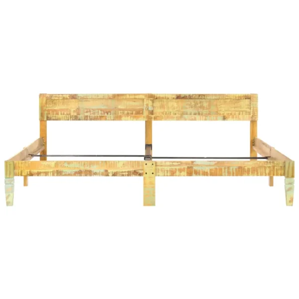 Bed Frame Reclaimed Wood Color Solid reclaimed wood, steel Double - Image 3