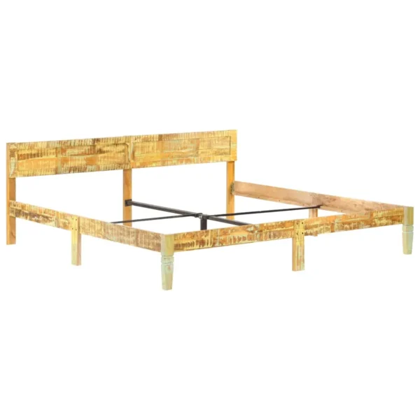 Bed Frame Reclaimed Wood Color Solid reclaimed wood, steel Double - Image 10