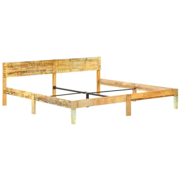 Bed Frame Reclaimed Wood Color Solid reclaimed wood, steel Double - Image 12