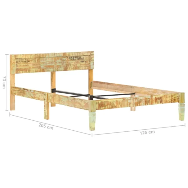  Bed Frame Reclaimed wood color Solid reclaimed wood, Steel - Image 8