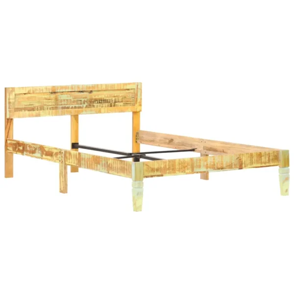  Bed Frame Reclaimed wood color Solid reclaimed wood, Steel - Image 10