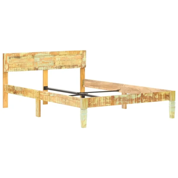  Bed Frame Reclaimed wood color Solid reclaimed wood, Steel - Image 11