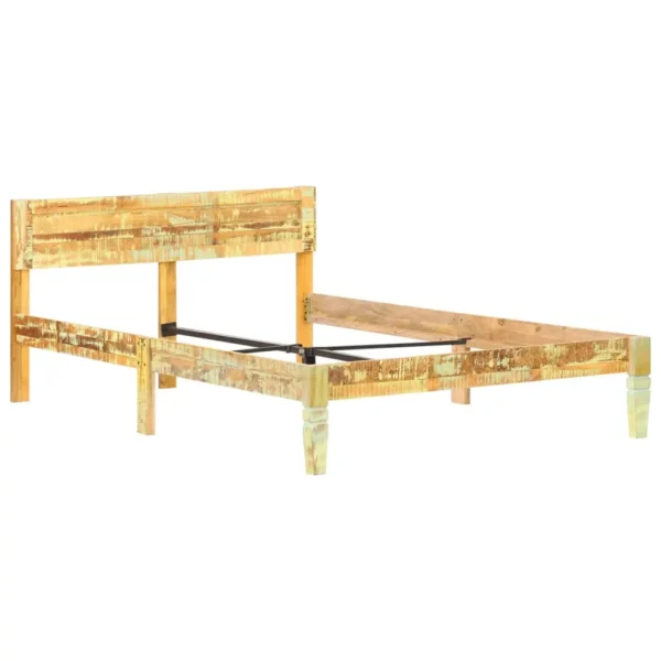  Bed Frame Reclaimed wood color Solid reclaimed wood, Steel - Image 12