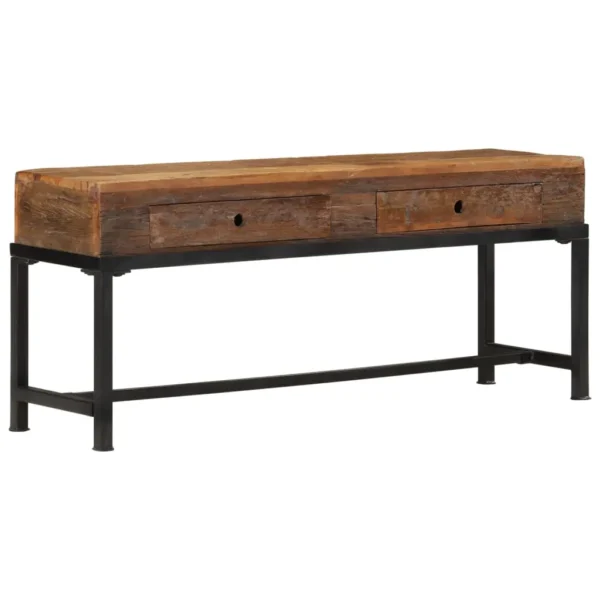 TV Cabinet Brown Solid reclaimed wood and iron TV Cabinet