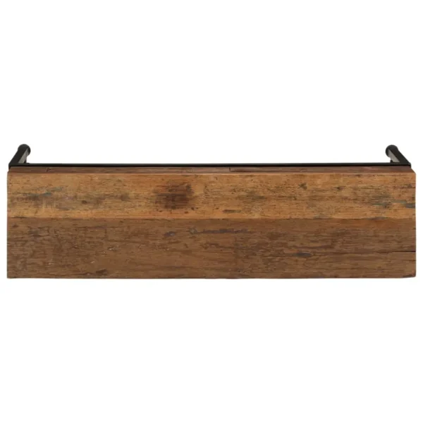 TV Cabinet Brown Solid reclaimed wood and iron TV Cabinet - Image 6