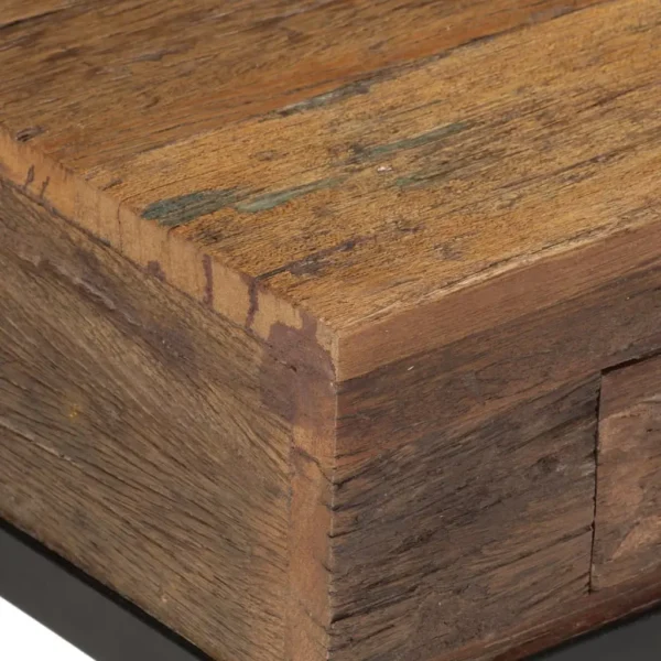 TV Cabinet Brown Solid reclaimed wood and iron TV Cabinet - Image 7