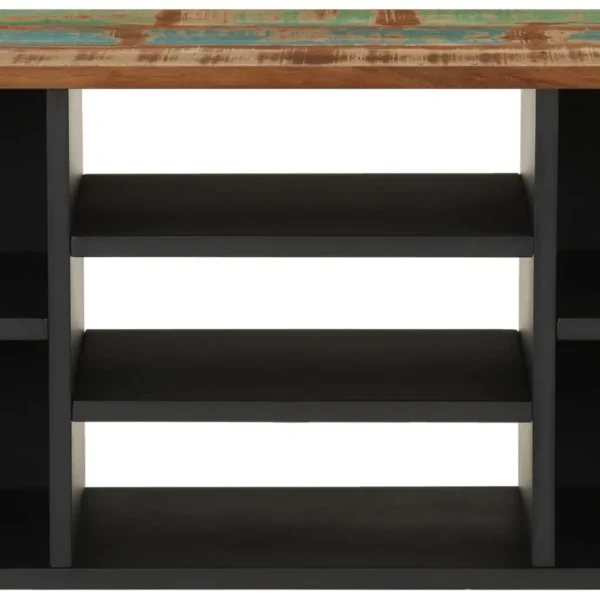  TV Cabinet Mixed Color Solid reclaimed wood, engineered wood, iron - Image 7