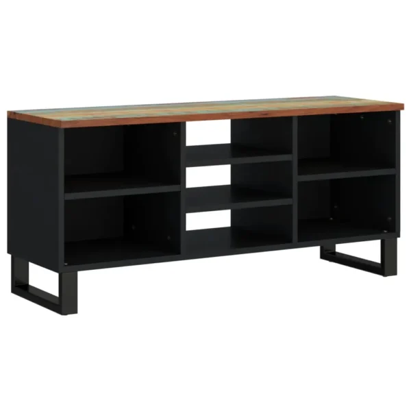  TV Cabinet Mixed Color Solid reclaimed wood, engineered wood, iron - Image 11