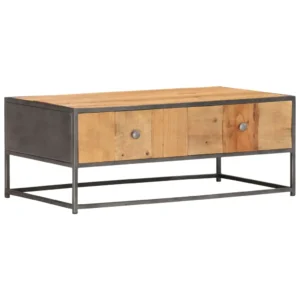 vidaXL Coffee Table Brown Solid reclaimed wood, Powder-coated steel