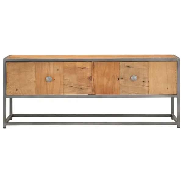 vidaXL Coffee Table Brown Solid reclaimed wood, Powder-coated steel - Image 3