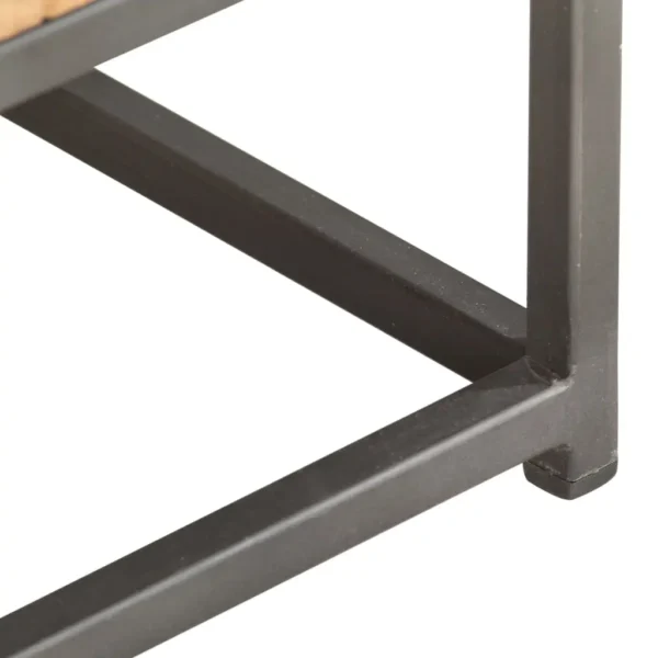 vidaXL Coffee Table Brown Solid reclaimed wood, Powder-coated steel - Image 5