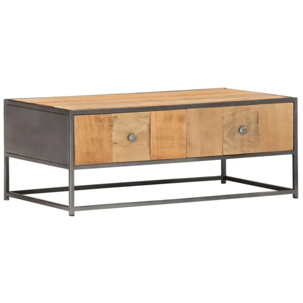 vidaXL Coffee Table Brown Solid reclaimed wood, Powder-coated steel - Image 9