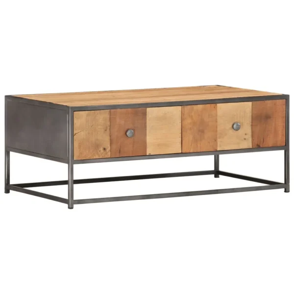 vidaXL Coffee Table Brown Solid reclaimed wood, Powder-coated steel - Image 10