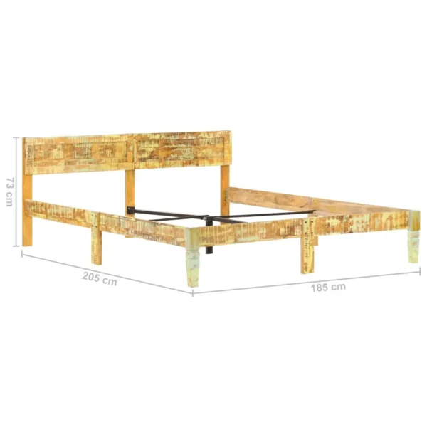 Bed Frame Reclaimed Wood Finish Solid Reclaimed Wood Super King - Image 8