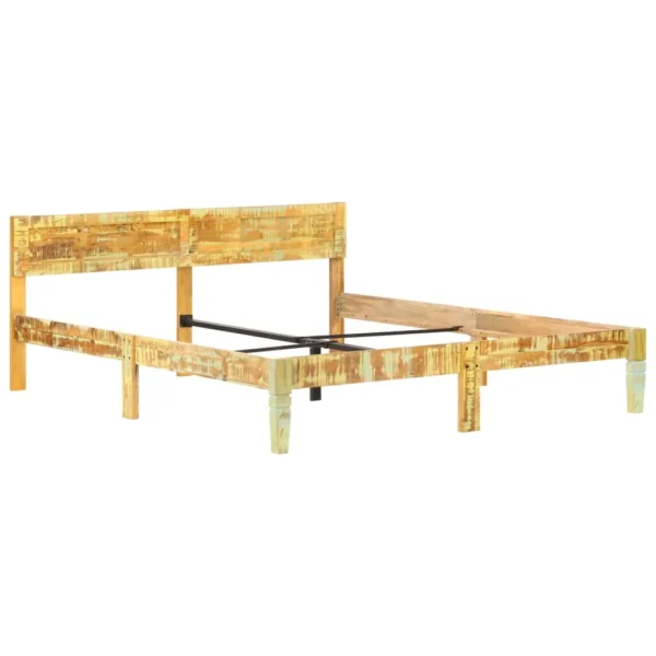 Bed Frame Reclaimed Wood Finish Solid Reclaimed Wood Super King - Image 12