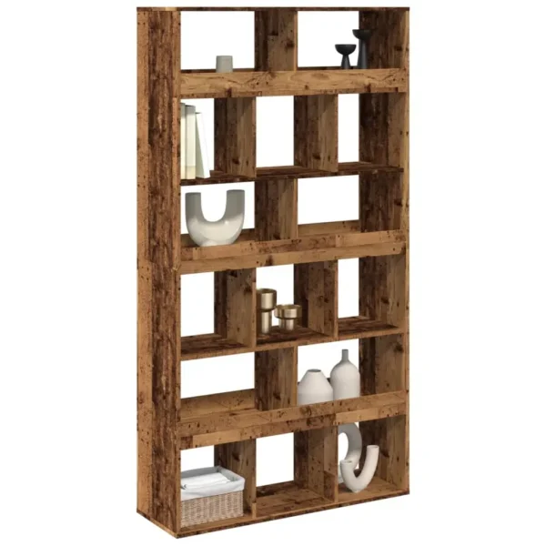 vidaXL Room Divider Old Wood 39.4x13.0x73.8" Engineered Wood - Image 2