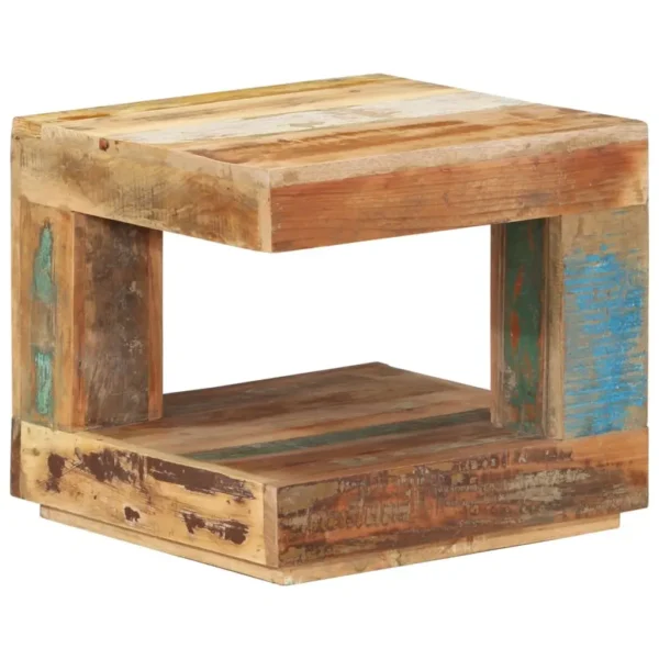 vidaXL Coffee Table Multicolor Reclaimed wood (Teak, Mango, Pine, Beech) - Image 12