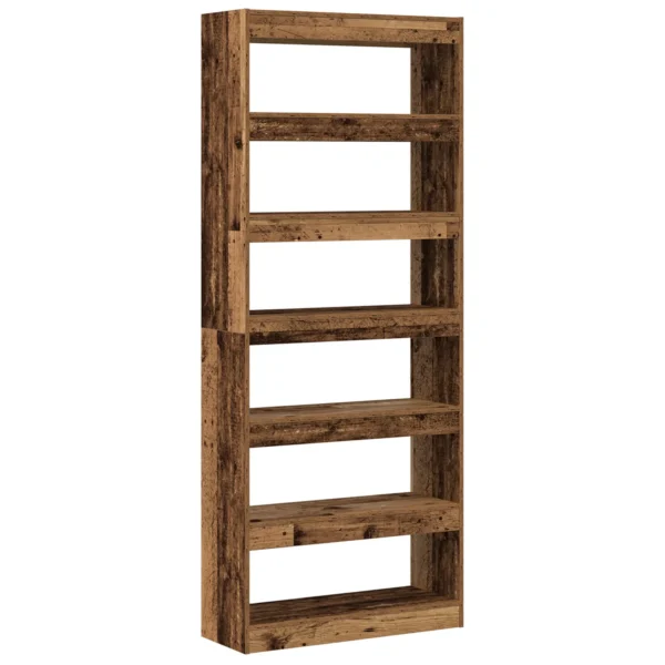 Book Cabinet/Room Divider Reclaimed Wood 31.5x11.8x78 in - Image 2