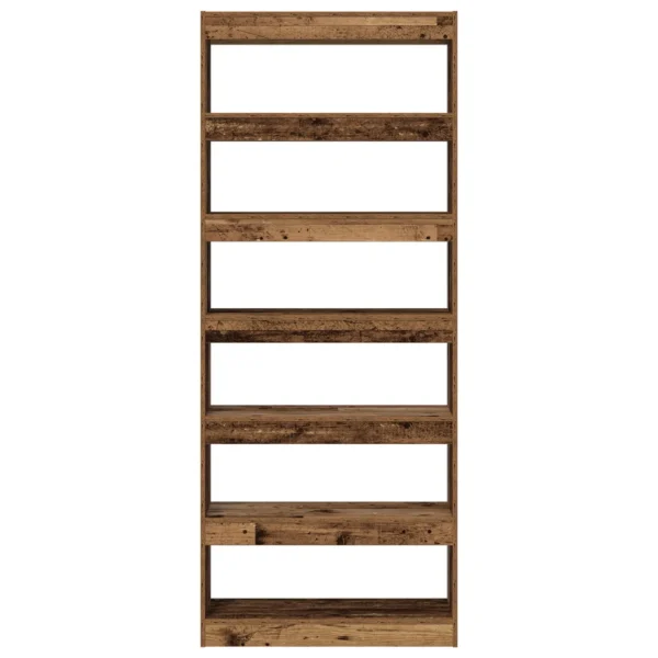 Book Cabinet/Room Divider Reclaimed Wood 31.5x11.8x78 in - Image 5