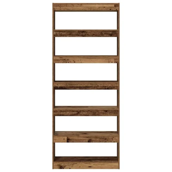 Book Cabinet/Room Divider Reclaimed Wood 31.5x11.8x78 in - Image 14